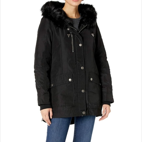 BCBGeneration Women's BCBG Faux Fur Parka - Picture 1 of 10